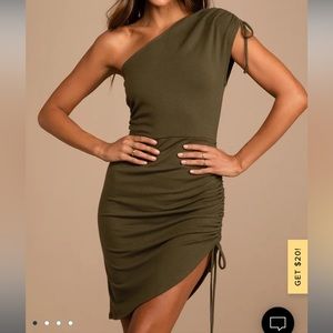 BRAND NEW FITTED GREEN MINI DRESS